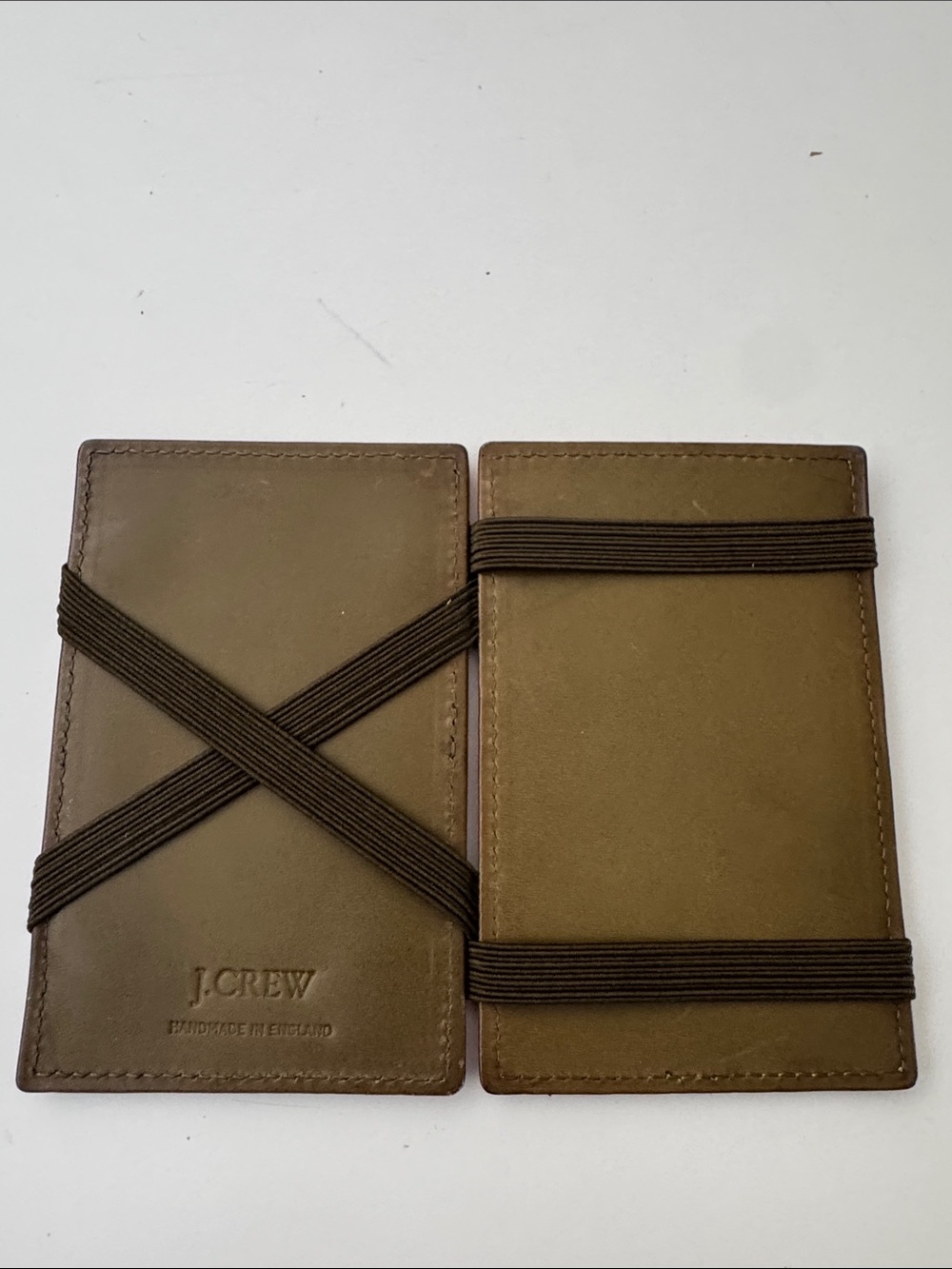 J. Crew Marigold Leather Magic Wallet Card Holder 6 card slots